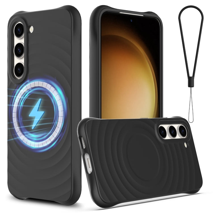 Wave Texture MagSafe Magnetic Liquid Silicone Phone Case