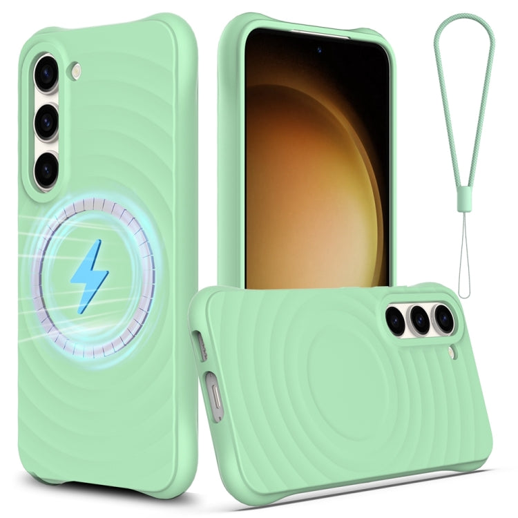 Wave Texture MagSafe Magnetic Liquid Silicone Phone Case