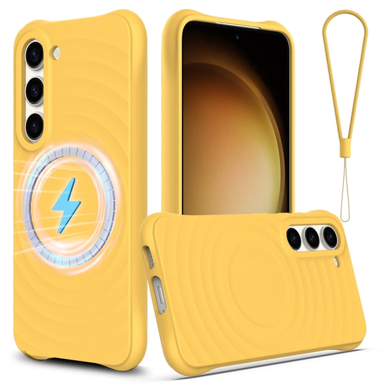Wave Texture MagSafe Magnetic Liquid Silicone Phone Case