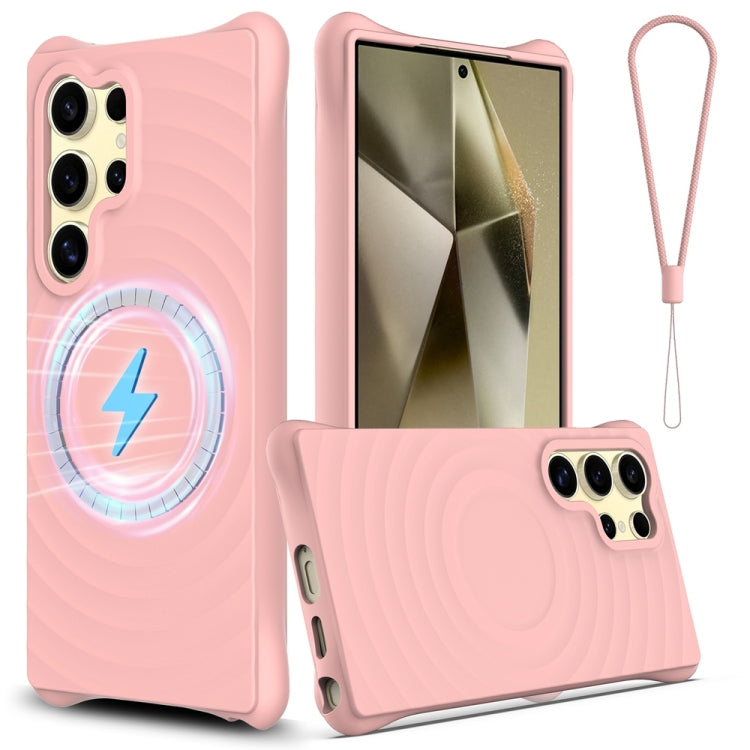 Wave Texture MagSafe Magnetic Liquid Silicone Phone Case