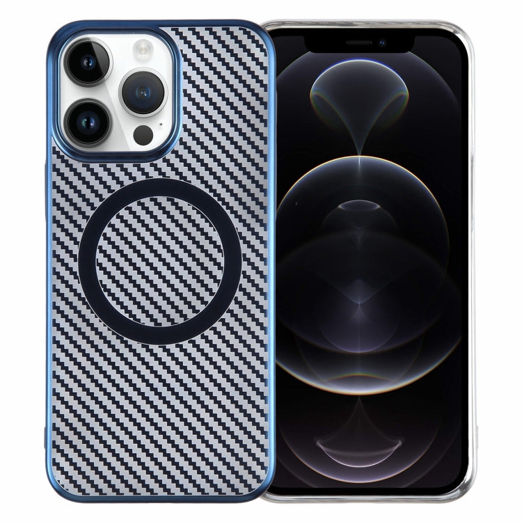 6D Plated Carbon Fiber Clear Magsafe PC Phone Case, For iPhone 12 Pro Max, For iPhone 12 Pro