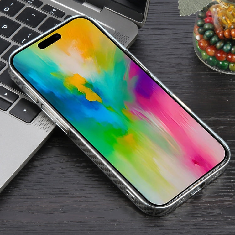 6D Plated Carbon Fiber Clear Magsafe PC Phone Case, For iPhone 16 Pro Max, For iPhone 16 Pro, For iPhone 16 Plus, For iPhone 16