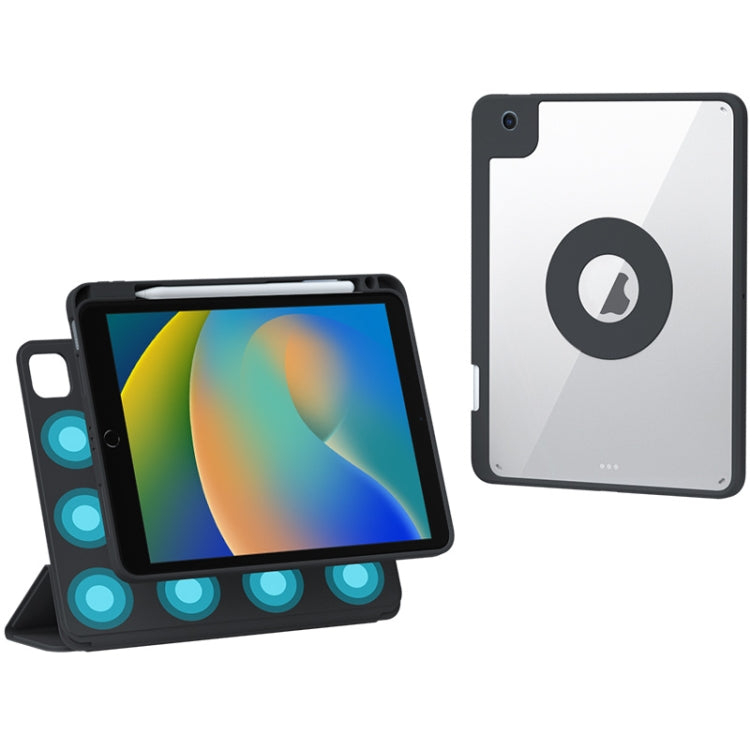 Rotatable Magnetic Detachable Leather Tablet Case with Pen Slot, For iPad 10.2 2021 / Air 10.5