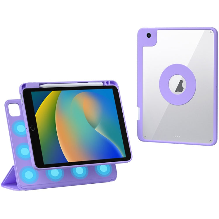 Rotatable Magnetic Detachable Leather Tablet Case with Pen Slot, For iPad 10.2 2021 / Air 10.5