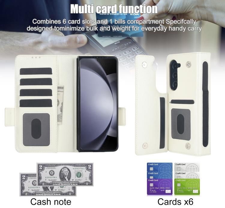 Solid Color Multifunctional Folding Leather Phone Case with Pen Slot