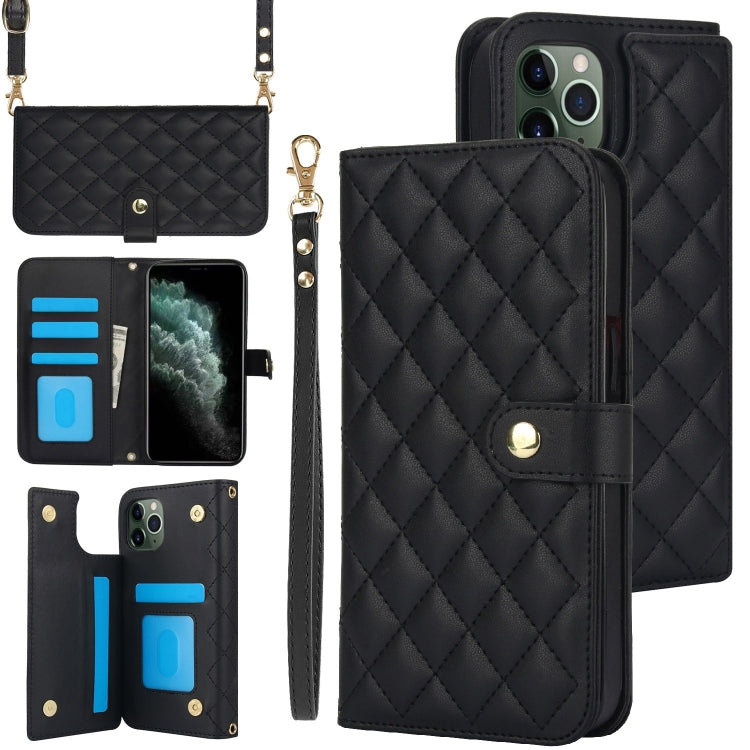 Crossbody Multifunction Rhombic Leather Phone Case, For iPhone 11 Pro, For iPhone X / XS, For iPhone XR
