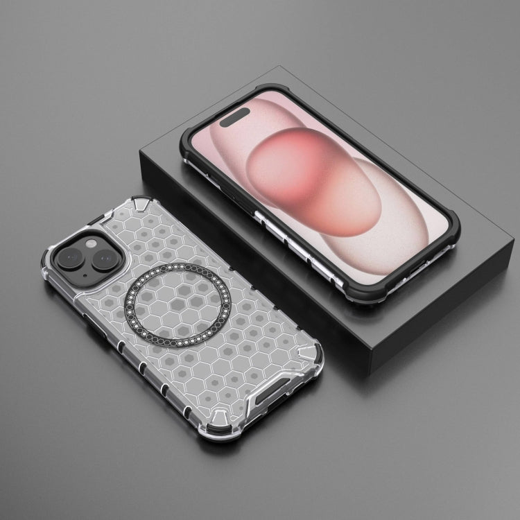 Honeycomb Magnetic Ring Shockproof Phone Case, For iPhone 15, For iPhone 14 Plus, For iPhone 14, For iPhone 14 Pro