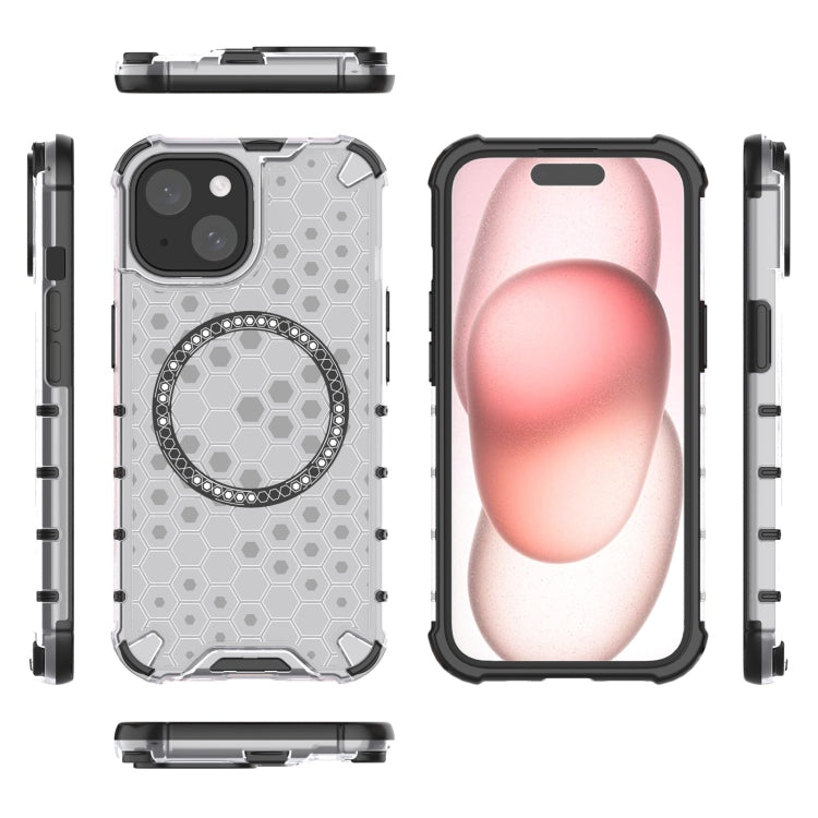 Honeycomb Magnetic Ring Shockproof Phone Case, For iPhone 15, For iPhone 14 Plus, For iPhone 14, For iPhone 14 Pro