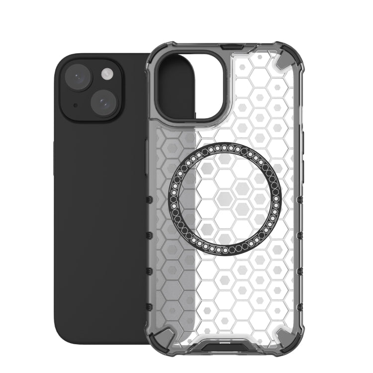 Honeycomb Magnetic Ring Shockproof Phone Case, For iPhone 15, For iPhone 14 Plus, For iPhone 14, For iPhone 14 Pro