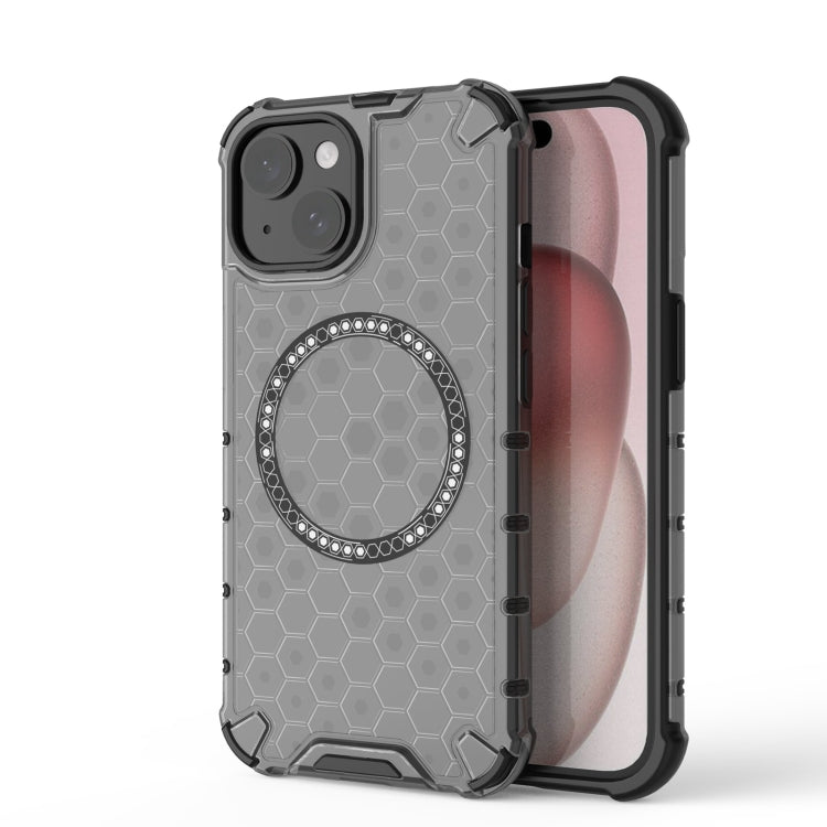 Honeycomb Magnetic Ring Shockproof Phone Case, For iPhone 15, For iPhone 14 Plus, For iPhone 14, For iPhone 14 Pro