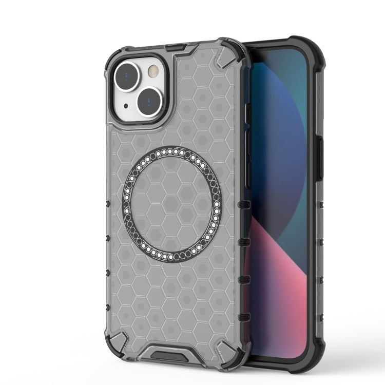 Honeycomb Magnetic Ring Shockproof Phone Case, For iPhone 15, For iPhone 14 Plus, For iPhone 14, For iPhone 14 Pro