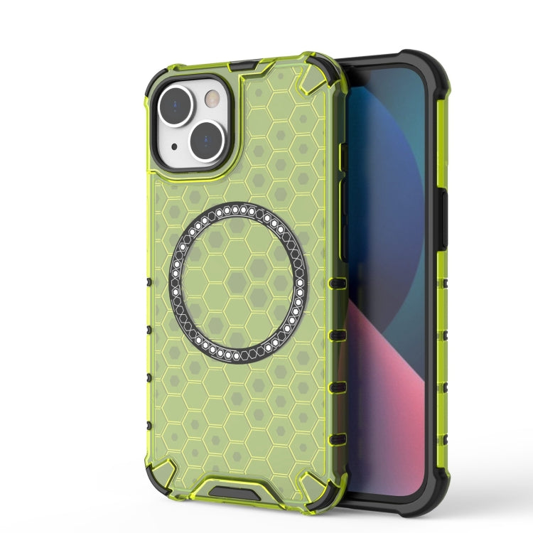 Honeycomb Magnetic Ring Shockproof Phone Case, For iPhone 15, For iPhone 14 Plus, For iPhone 14, For iPhone 14 Pro
