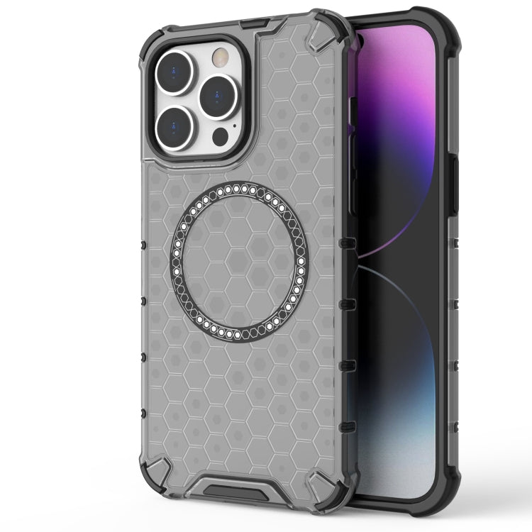 Honeycomb Magnetic Ring Shockproof Phone Case, For iPhone 15, For iPhone 14 Plus, For iPhone 14, For iPhone 14 Pro