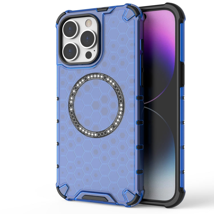 Honeycomb Magnetic Ring Shockproof Phone Case, For iPhone 15, For iPhone 14 Plus, For iPhone 14, For iPhone 14 Pro