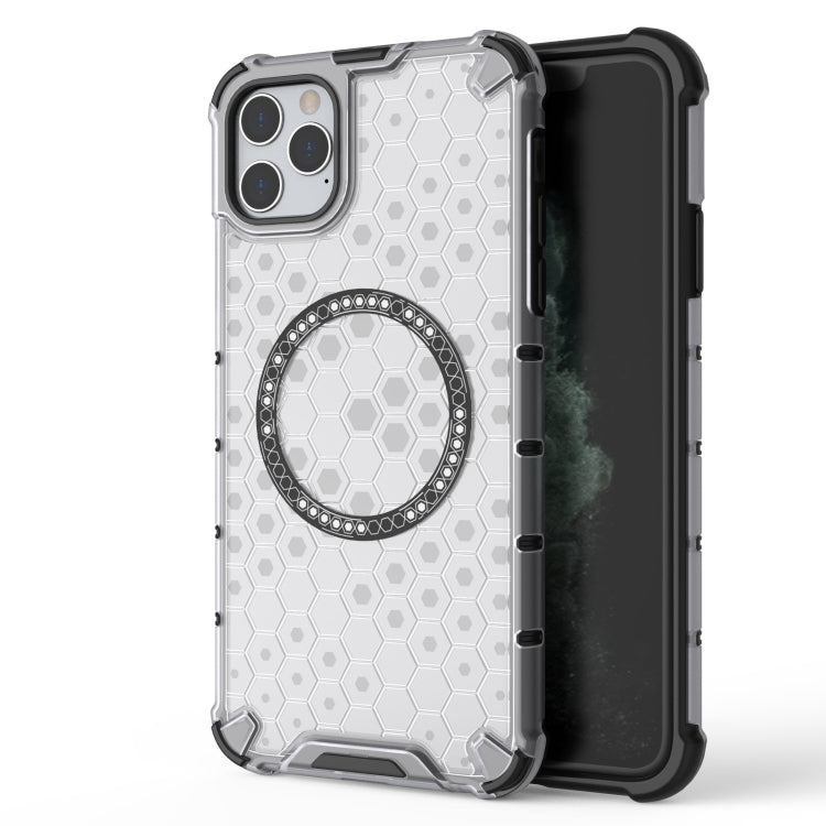 Honeycomb Magnetic Ring Shockproof Phone Case, For iPhone 11 Pro