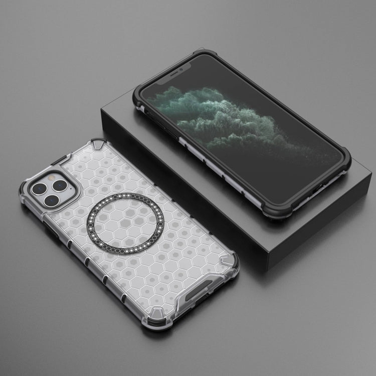 Honeycomb Magnetic Ring Shockproof Phone Case, For iPhone 11 Pro