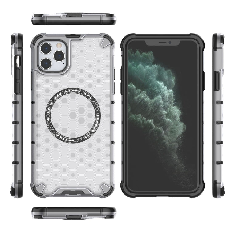 Honeycomb Magnetic Ring Shockproof Phone Case, For iPhone 11 Pro