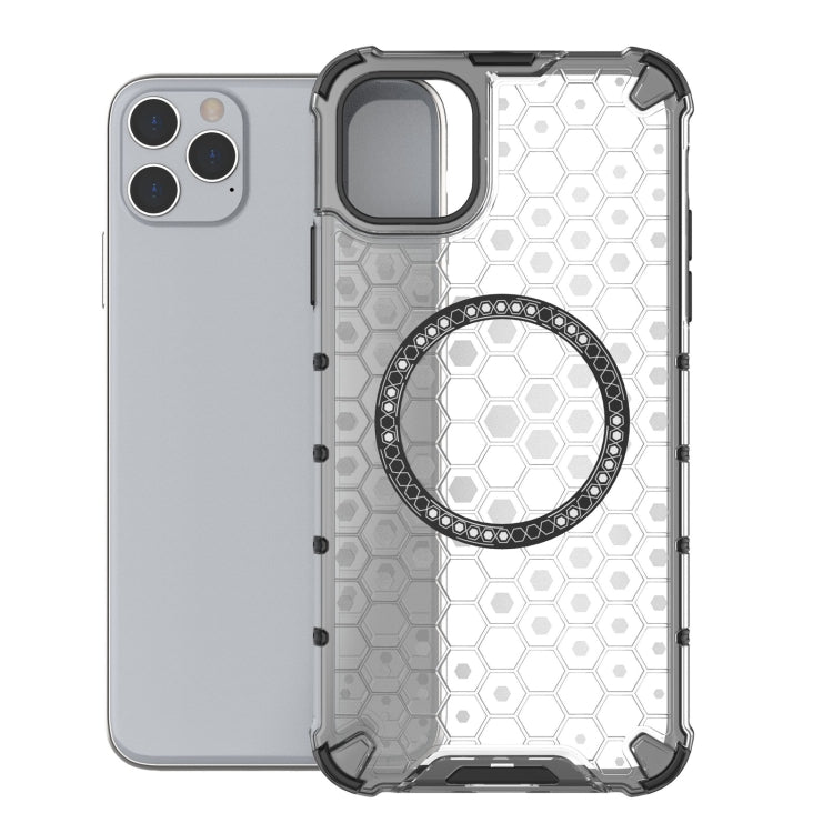 Honeycomb Magnetic Ring Shockproof Phone Case, For iPhone 11 Pro