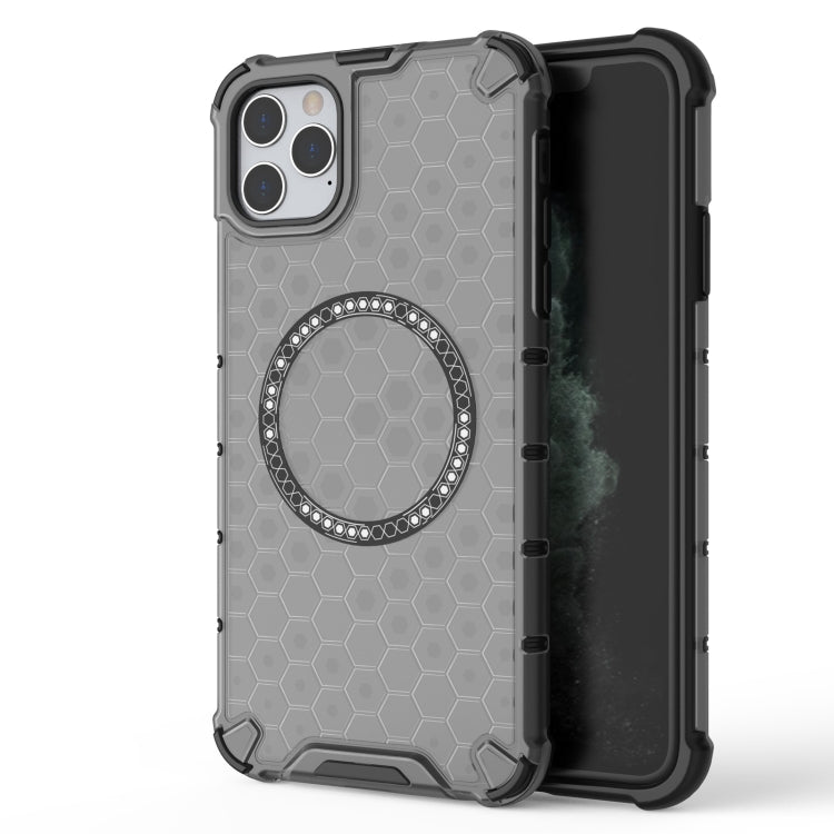 Honeycomb Magnetic Ring Shockproof Phone Case, For iPhone 11 Pro