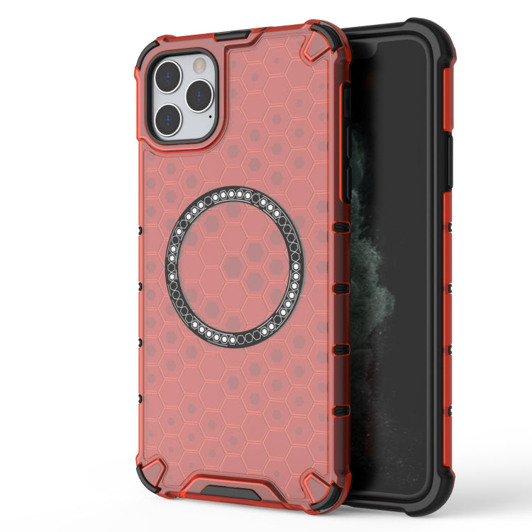 Honeycomb Magnetic Ring Shockproof Phone Case, For iPhone 11 Pro