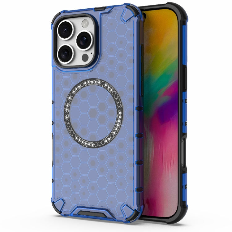 Honeycomb Magnetic Ring Shockproof Phone Case, For iPhone 16e, For iPhone 16 Pro Max, For iPhone 16 Pro, For iPhone 16 Plus