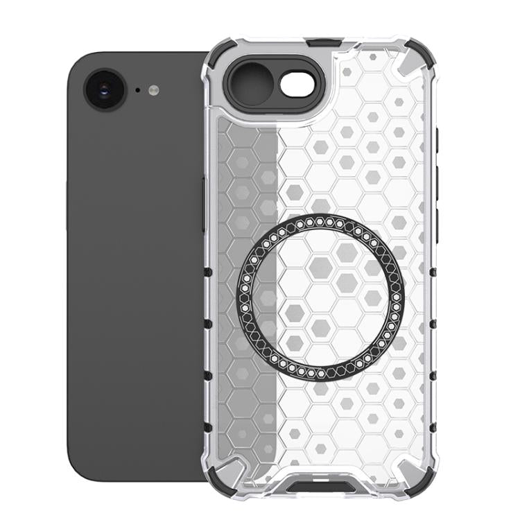 Honeycomb Magnetic Ring Shockproof Phone Case, For iPhone 16e, For iPhone 16 Pro Max, For iPhone 16 Pro, For iPhone 16 Plus