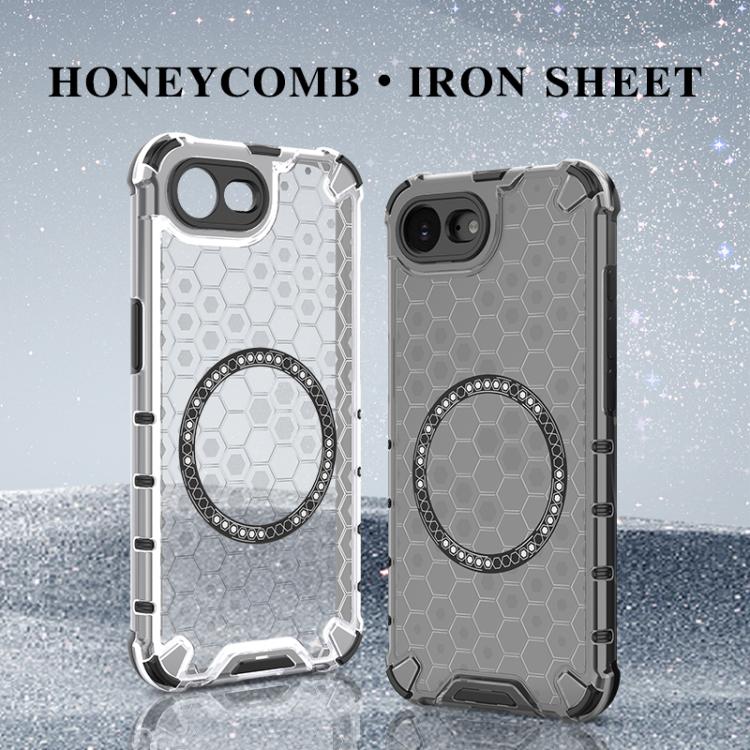 Honeycomb Magnetic Ring Shockproof Phone Case, For iPhone 16e, For iPhone 16 Pro Max, For iPhone 16 Pro, For iPhone 16 Plus