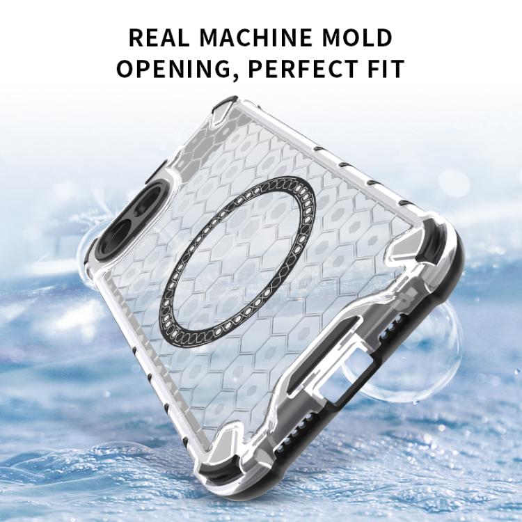 Honeycomb Magnetic Ring Shockproof Phone Case, For iPhone 16e, For iPhone 16 Pro Max, For iPhone 16 Pro, For iPhone 16 Plus