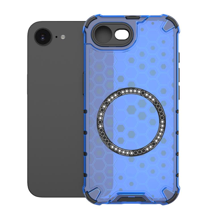 Honeycomb Magnetic Ring Shockproof Phone Case, For iPhone 16e, For iPhone 16 Pro Max, For iPhone 16 Pro, For iPhone 16 Plus