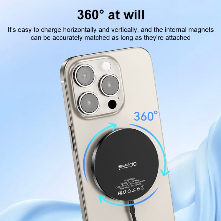 Yesido DS21 15W Detachable Magnetic Wireless Charger