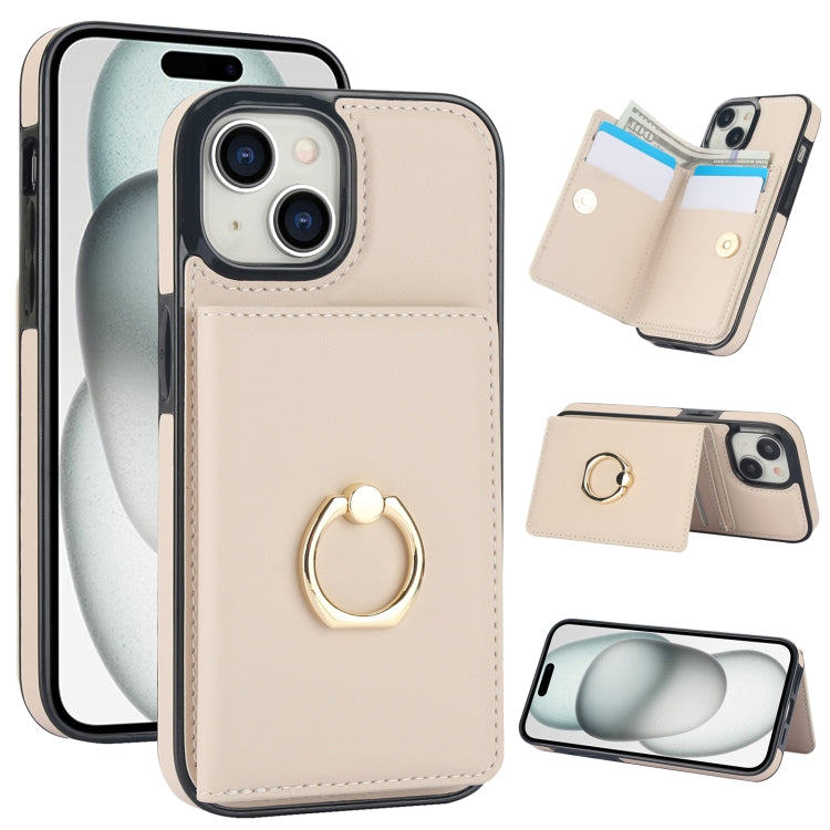 RFID Anti-theft Card Ring Holder Phone Case, For iPhone 15 Plus, For iPhone 15, For iPhone 14 Plus