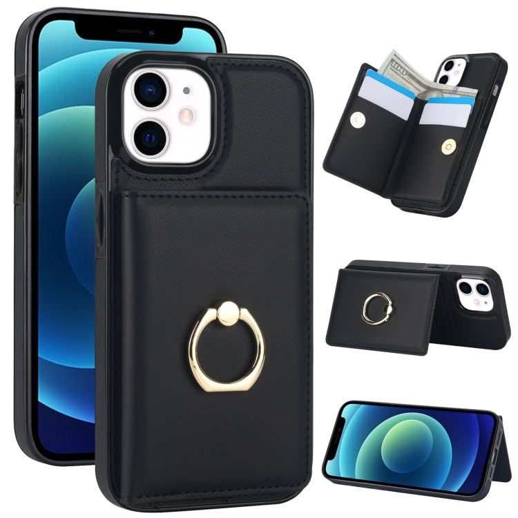 RFID Anti-theft Card Ring Holder Phone Case, For iPhone 12 mini, For iPhone 11 Pro Max, For iPhone 11