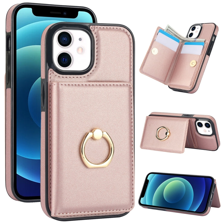 RFID Anti-theft Card Ring Holder Phone Case, For iPhone 12 mini, For iPhone 11 Pro Max, For iPhone 11