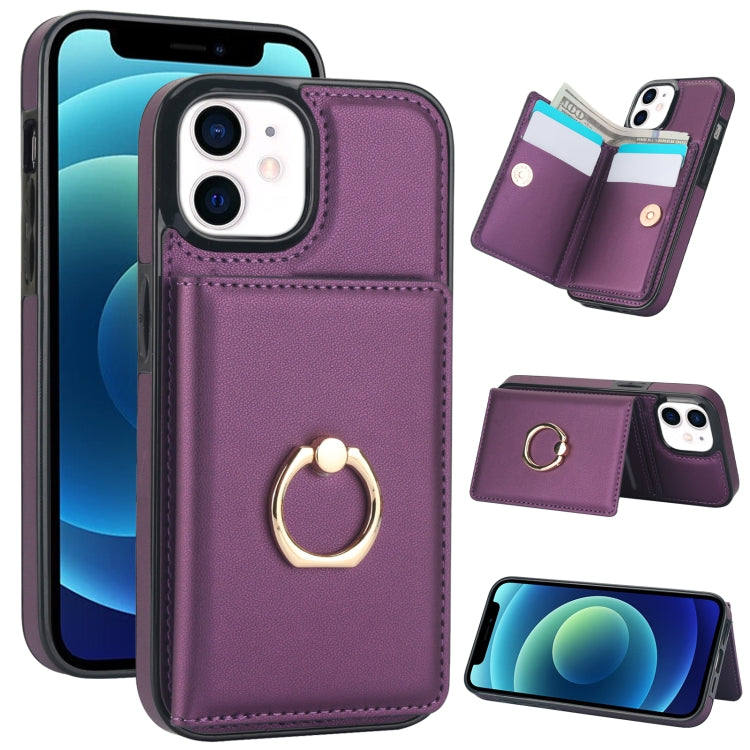 RFID Anti-theft Card Ring Holder Phone Case, For iPhone 12 mini, For iPhone 11 Pro Max, For iPhone 11