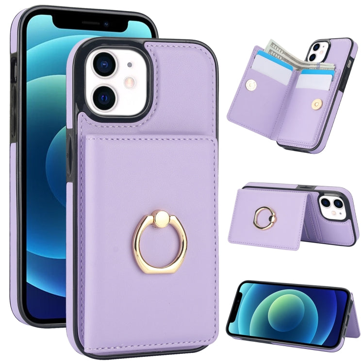 RFID Anti-theft Card Ring Holder Phone Case, For iPhone 12 mini, For iPhone 11 Pro Max, For iPhone 11
