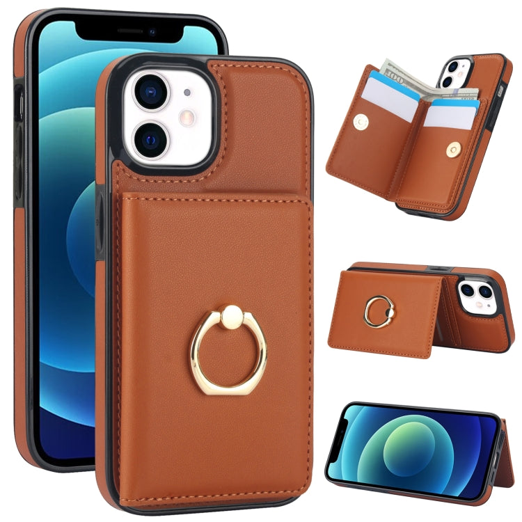 RFID Anti-theft Card Ring Holder Phone Case, For iPhone 12 mini, For iPhone 11 Pro Max, For iPhone 11