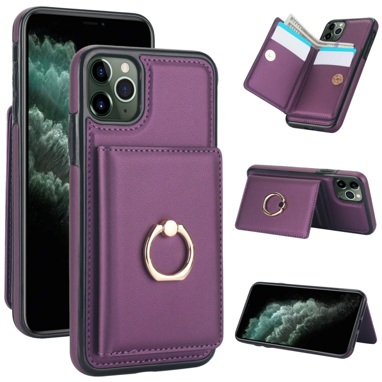 RFID Anti-theft Card Ring Holder Phone Case, For iPhone 12 mini, For iPhone 11 Pro Max, For iPhone 11