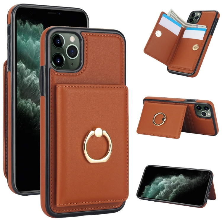 RFID Anti-theft Card Ring Holder Phone Case, For iPhone 12 mini, For iPhone 11 Pro Max, For iPhone 11