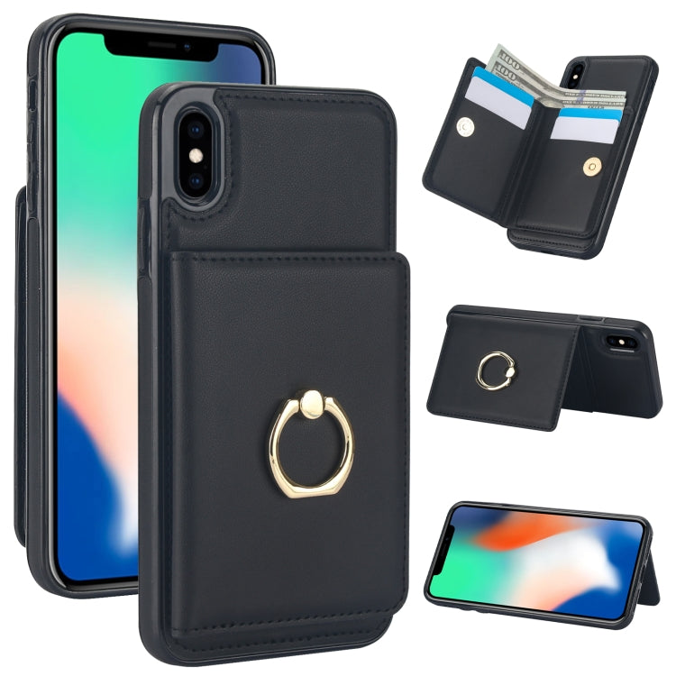RFID Anti-theft Card Ring Holder Phone Case, For iPhone 11 Pro, For iPhone XS / X, For iPhone XR