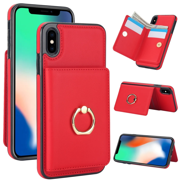 RFID Anti-theft Card Ring Holder Phone Case, For iPhone 11 Pro, For iPhone XS / X, For iPhone XR