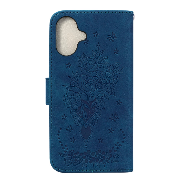 Butterfly Rose Embossed Leather Phone Case