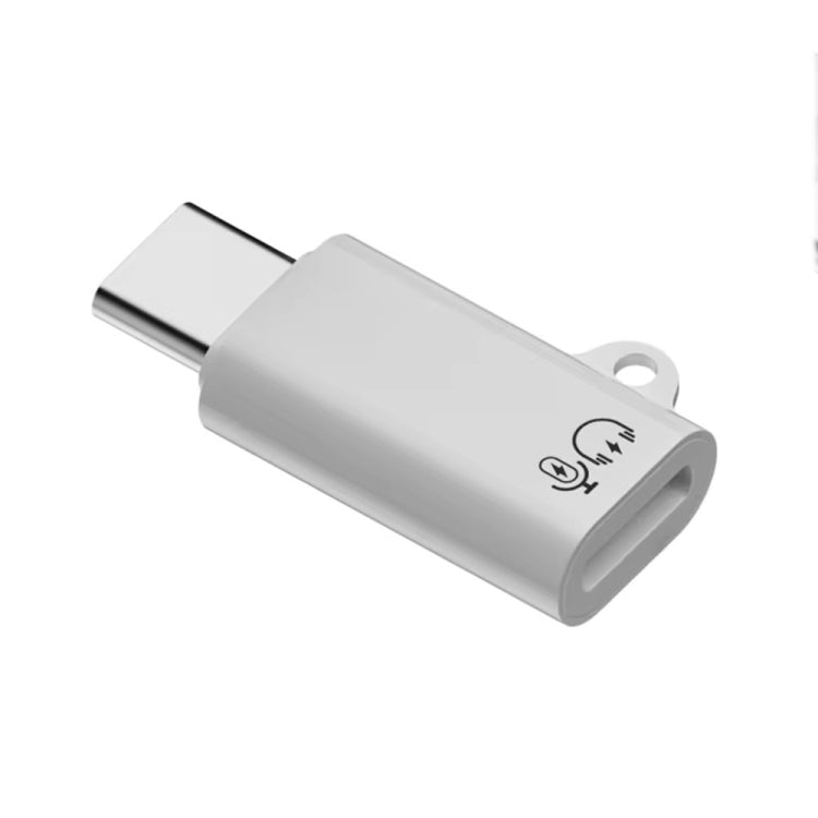 8 Pin Female to Type-C Male Adapter Audio Sound Card Connector, No Hanging Ear, With Hanging Ear