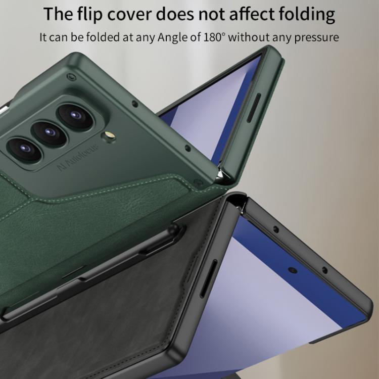 GKK Integrated Armor Flip Leather Case with Pen Slot, Stylus Not Included