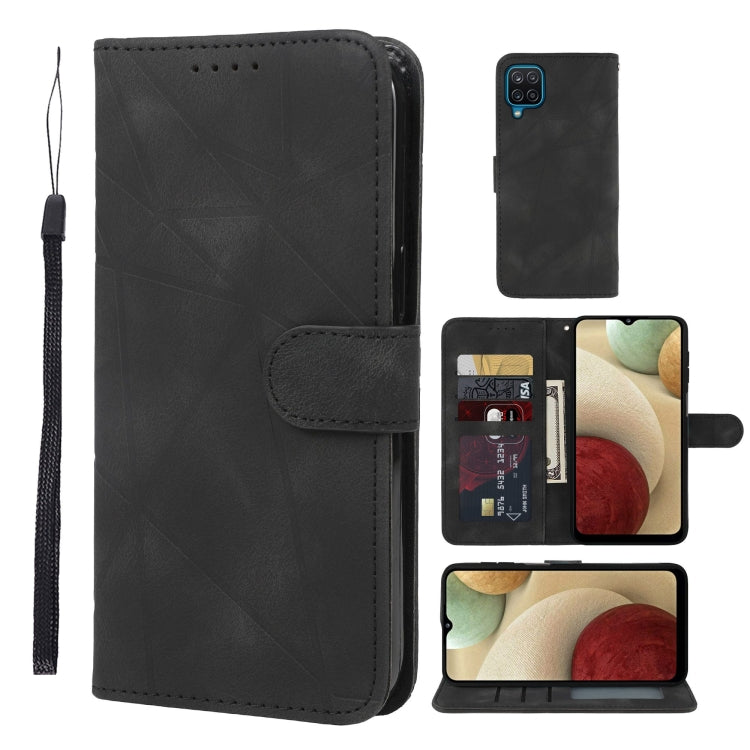 Skin Feel Geometric Lines Leather Phone Case