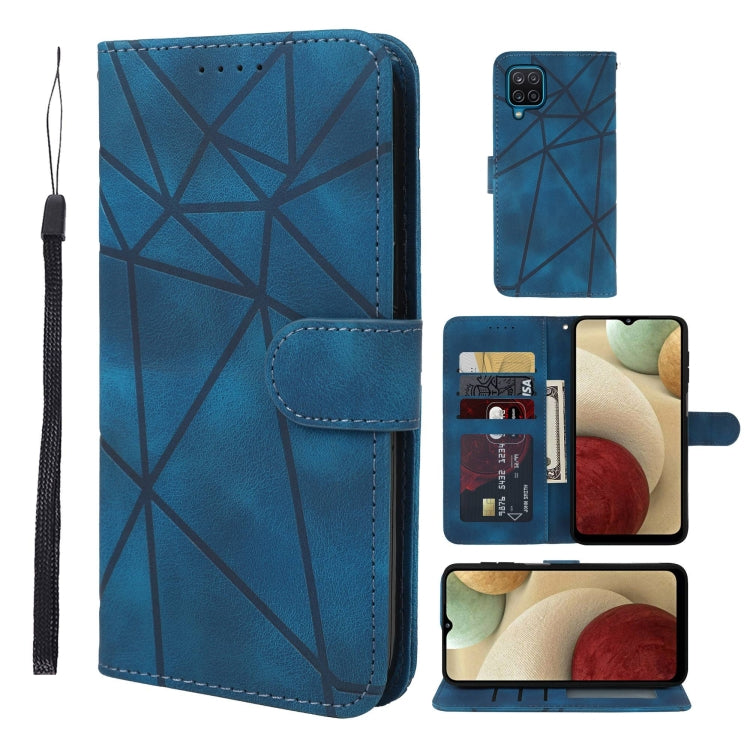 Skin Feel Geometric Lines Leather Phone Case