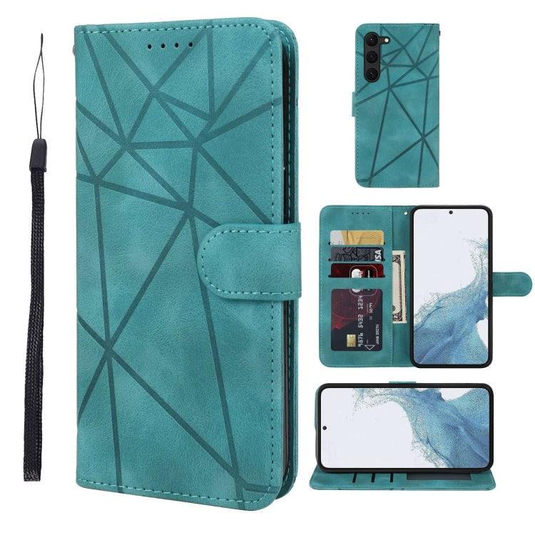 Skin Feel Geometric Lines Leather Phone Case