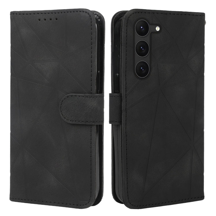 Skin Feel Geometric Lines Leather Phone Case