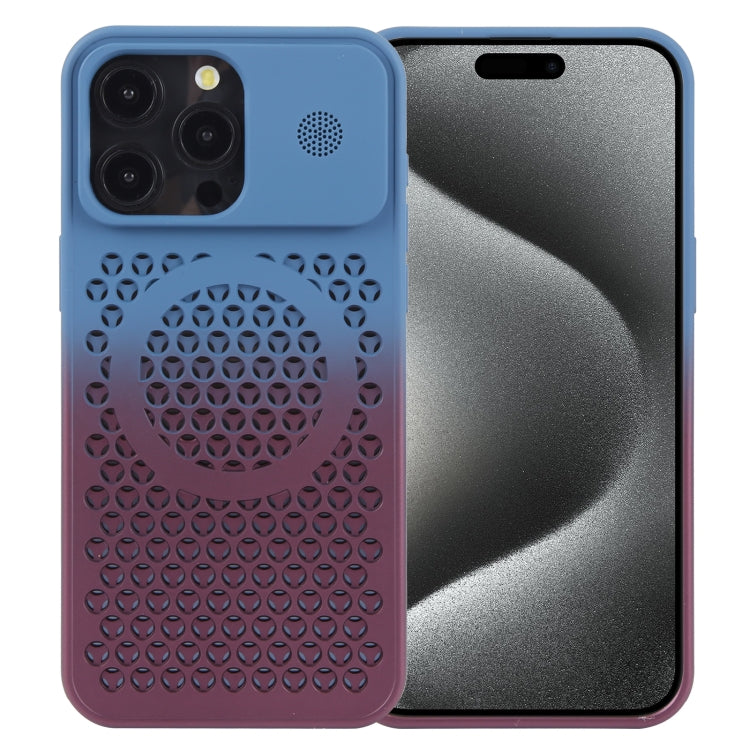 Gradient Color Honeycomb Aromatherapy MagSafe Phone Case, For iPhone 15 Pro Max, For iPhone 15 Pro, For iPhone 15 Plus, For iPhone 15