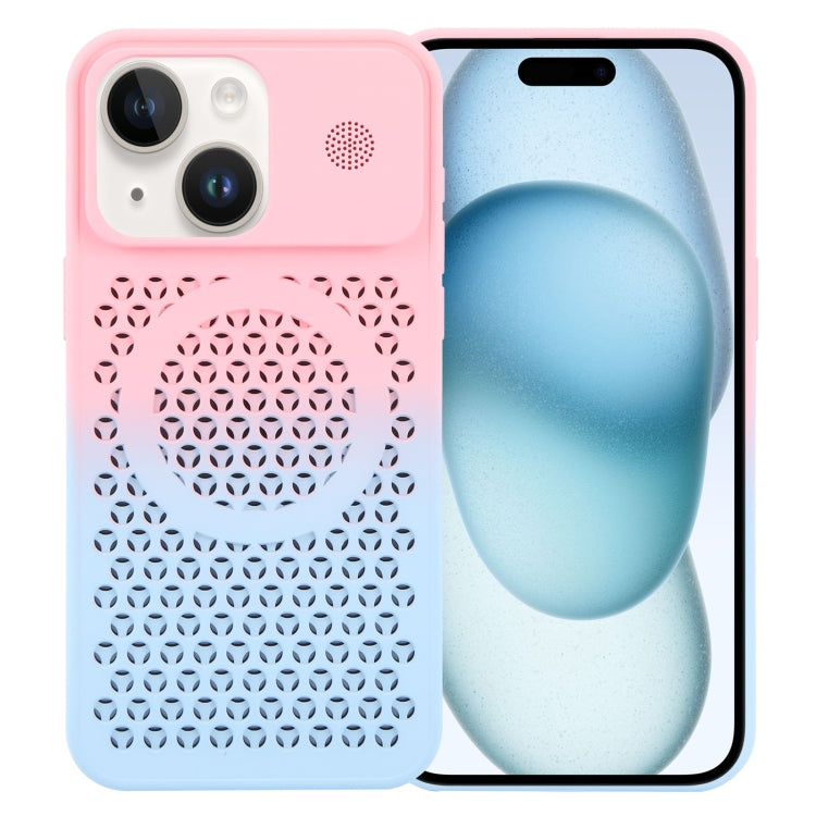 Gradient Color Honeycomb Aromatherapy MagSafe Phone Case, For iPhone 15 Pro Max, For iPhone 15 Pro, For iPhone 15 Plus, For iPhone 15