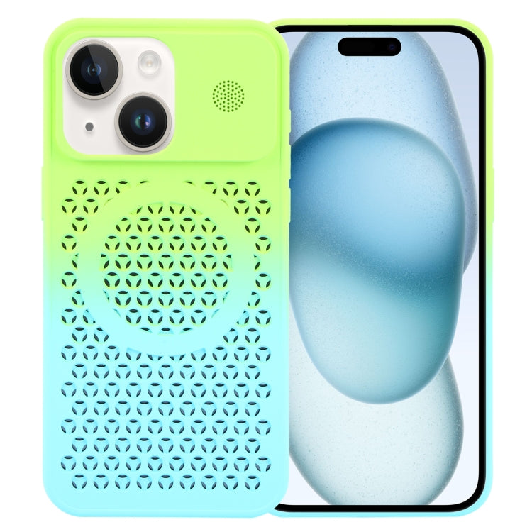 Gradient Color Honeycomb Aromatherapy MagSafe Phone Case, For iPhone 15 Pro Max, For iPhone 15 Pro, For iPhone 15 Plus, For iPhone 15